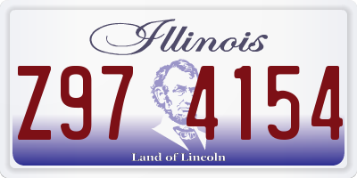 IL license plate Z974154