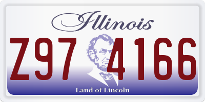 IL license plate Z974166