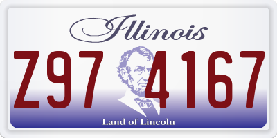 IL license plate Z974167