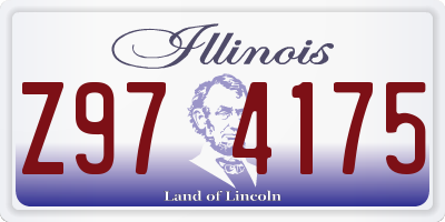 IL license plate Z974175