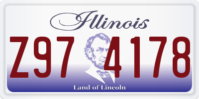 IL license plate Z974178