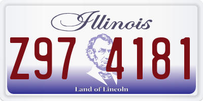IL license plate Z974181