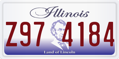 IL license plate Z974184