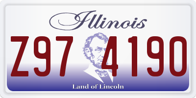 IL license plate Z974190