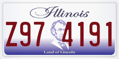 IL license plate Z974191