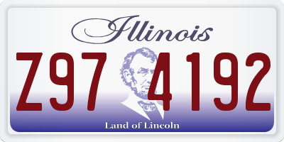 IL license plate Z974192