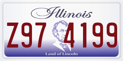IL license plate Z974199
