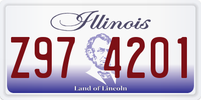 IL license plate Z974201