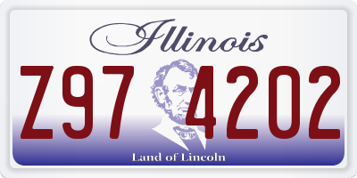 IL license plate Z974202