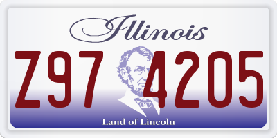 IL license plate Z974205
