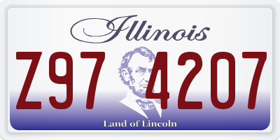 IL license plate Z974207