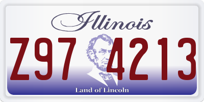 IL license plate Z974213