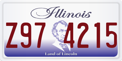 IL license plate Z974215