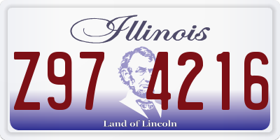 IL license plate Z974216