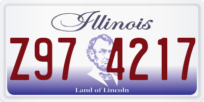 IL license plate Z974217