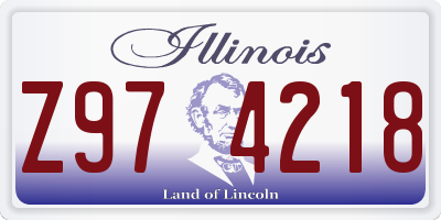 IL license plate Z974218