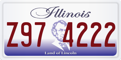IL license plate Z974222
