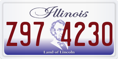 IL license plate Z974230