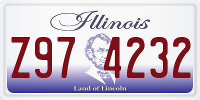 IL license plate Z974232