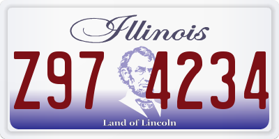 IL license plate Z974234