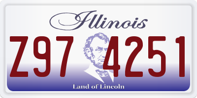 IL license plate Z974251