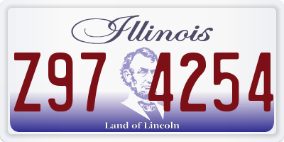 IL license plate Z974254