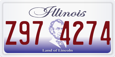 IL license plate Z974274