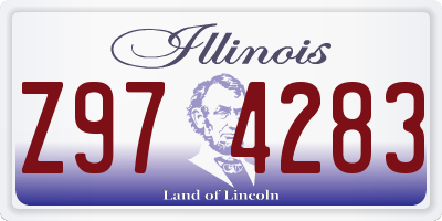 IL license plate Z974283
