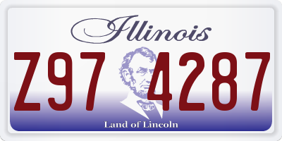IL license plate Z974287
