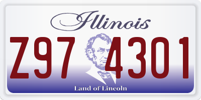 IL license plate Z974301