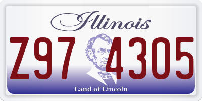 IL license plate Z974305