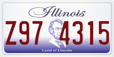 IL license plate Z974315