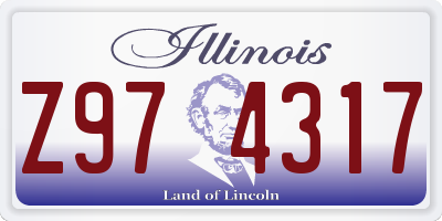 IL license plate Z974317
