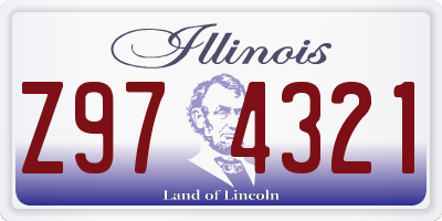 IL license plate Z974321