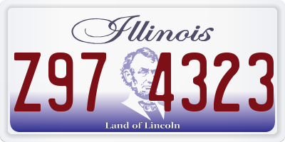 IL license plate Z974323