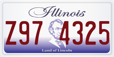 IL license plate Z974325