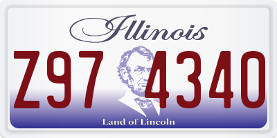 IL license plate Z974340