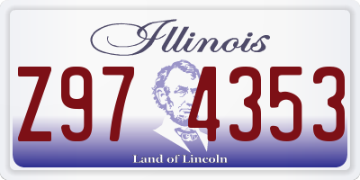 IL license plate Z974353