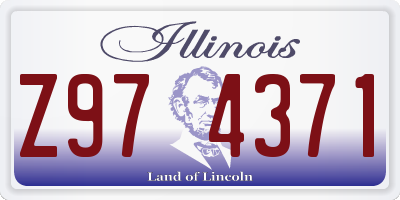IL license plate Z974371