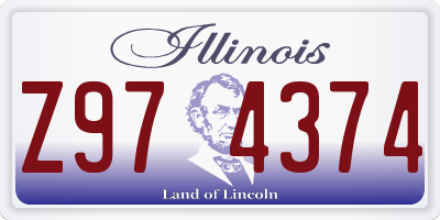 IL license plate Z974374