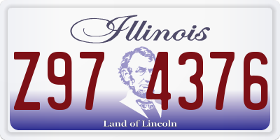 IL license plate Z974376