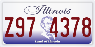 IL license plate Z974378