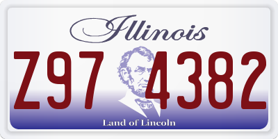 IL license plate Z974382