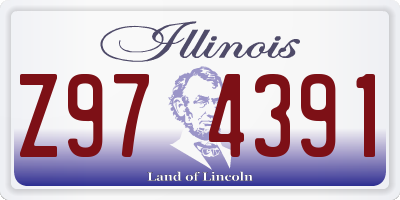 IL license plate Z974391