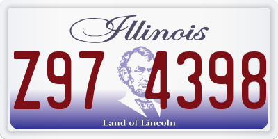 IL license plate Z974398