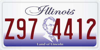 IL license plate Z974412