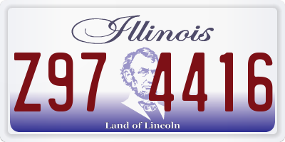 IL license plate Z974416