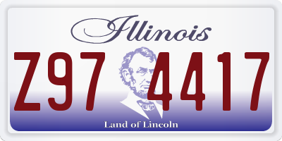 IL license plate Z974417
