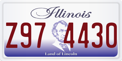 IL license plate Z974430