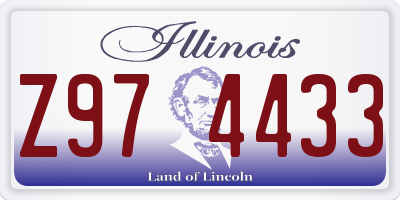 IL license plate Z974433